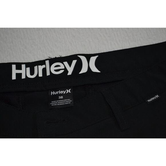 Hurley Golf Shorts Mens Size 38 Performance Wicking Polyester Blend Black - Picture 5 of 6
